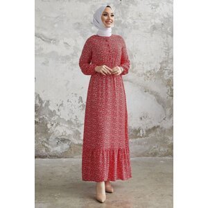 InStyle Tiana Floral Viscose Dress - Red