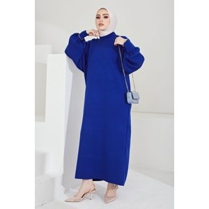 InStyle Mina Balloon Sleeve Knitwear Dress - Saxe Blue