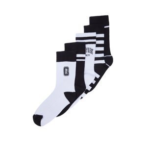 Trendyol Multi-Colored Men's 5-Pack Cotton Striped Lettering Embroidered College-Tennis-Mid-Length Socks