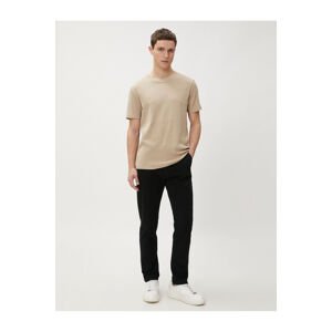 Koton Basic Gabardine Trousers Pocket Detailed Straight Cut Buttoned Cotton