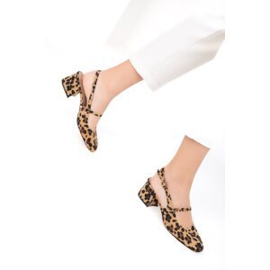 Soho Women's Mink Leopard Classic Heeled Shoes 18037