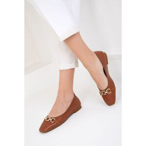 Soho Tan Women's Flats 18841