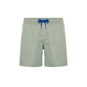 Trendyol Light Khaki Basic Standard Size Swim Shorts