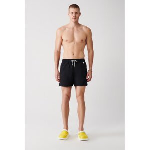 Avva Men's Black Quick Dry Standard Size Plain Special Box Swimsuit Marine Shorts