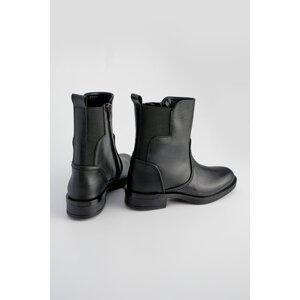 Marjin Women's Zippered Casual Boots Koliv Black