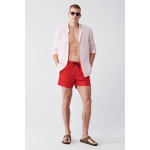Avva Men's Red Quick Dry Standard Size Flat Swimwear Marine Shorts
