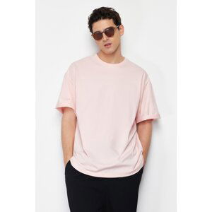 Trendyol Powder Oversize/Wide-Fit Basic 100% Cotton T-Shirt