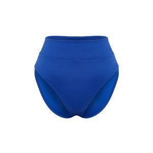 Trendyol Saxe Blue Textured High Waist High Leg Hipster Bikini Bottoms