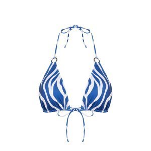 Trendyol Animal Patterned Bikini Top with Triangle Accessories
