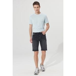 AC&Co / Altınyıldız Classics Men's Anthracite Slim Fit Slim Fit Cotton Flexible Denim Shorts