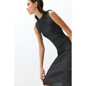 Trendyol Black Maxi Knitwear Glittery Yarn Dress
