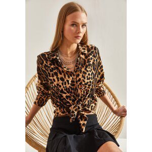 Bianco Lucci Women's Leopard Patterned Shirt