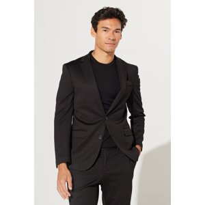 AC&Co / Altınyıldız Classics Men's Black Slim Fit Slim Fit Monocollar Suit.