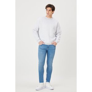 AC&Co / Altınyıldız Classics Men's Light Blue Extra Slim Fit Slim Fit Riss Cotton Flexible Denim Jeans Jeans