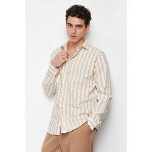 Trendyol Stone Men's Regular Fit Striped Shirt