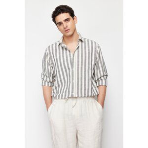 Trendyol Antacid Regular Fit Striped Shirt