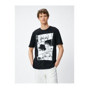 Koton Anime T-Shirt Printed Crew Neck Cotton Short Sleeve