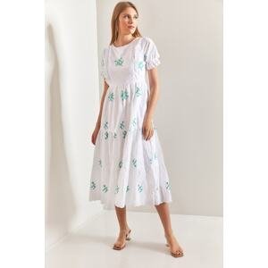 Bianco Lucci Women's Frilly Scalloped Dress
