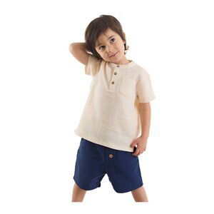 Denokids Baby Boy Muslin Shorts Shirt Suit