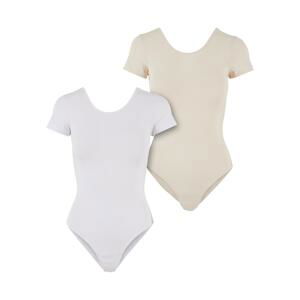 Dámské body Organic Stretch Jersey - 2-Pack bílé+béžové