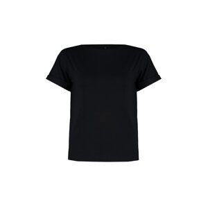 Trendyol Curve Black Boat Neck Knitted T-shirt