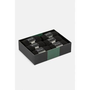 Avva Men's Black Boxed 6 Pack Basic Bamboo Socket Socks