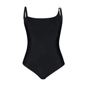 Trendyol Curve Black One Shoulder Compression Swimsuit