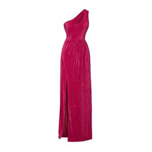 Trendyol Damson Knitted Lined Long Evening Evening Dress