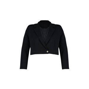 Trendyol Curve Black Blazer Woven Jacket
