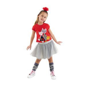 Mushi Bro Cats Girls Kids T-shirt Tulle Tutu Skirt Suit