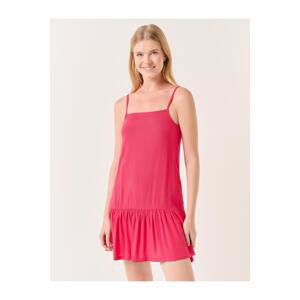 Jimmy Key Fuchsia Slim Fit Straight Neck Woven Dress