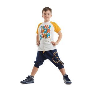 Denokids Roarsome Boys T-shirt Capri Shorts Set