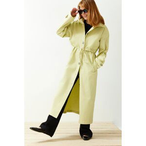 Trendyol Beige Oversize Wide Cut Long Trench Coat