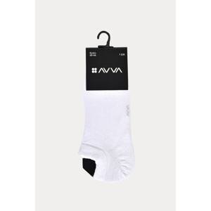 Avva Men's White Crewneck Socks