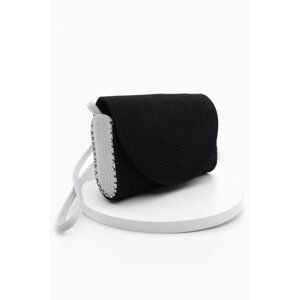 Marjin Women's Handmade Knitted Shoulder Bag Ceysa Black