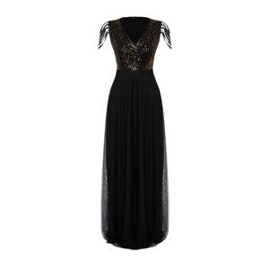 Trendyol Black Tulle Sequined Long Elegant Evening Dress