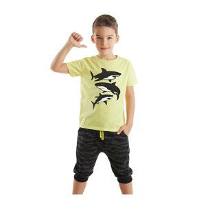 mshb&g Sharks Boy T-shirt Capri Shorts Set