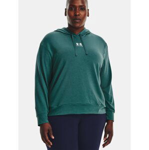 Under Armour Mikina Rival Terry Hoodie&-GRN - Dámské