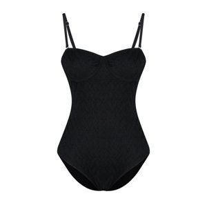 Trendyol Black Balconet Textured Swimsuit