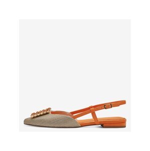 Oranžovo-béžové dámské sandálky Tamaris - Dámské