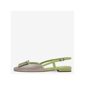 Zeleno-béžové dámské sandálky Tamaris - Dámské