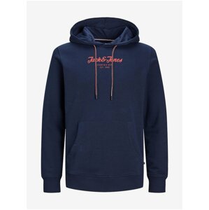 Tmavě modrá pánská mikina s kapucí Jack & Jones Henry - Pánské