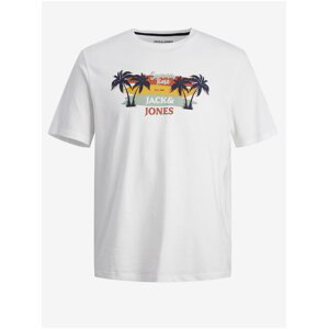 Bílé pánské tričko Jack & Jones Summer - Pánské