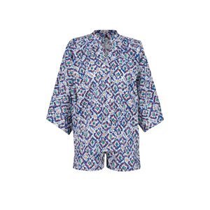 Trendyol Paisley Patterned Woven Shirt Shorts Set