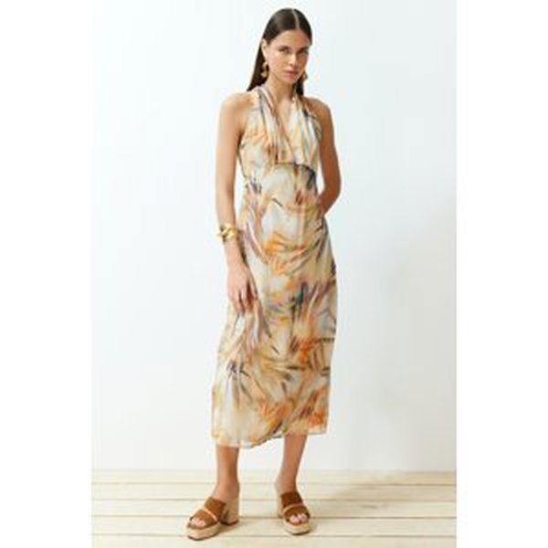 Trendyol Limited Edition Multi Color Accessory Detail Woven Dress