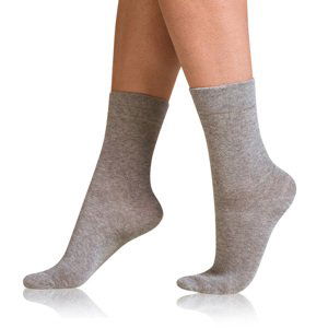 Bellinda 
COTTON COMFORT SOCKS - Women's cotton socks with comfortable hem - gray highlights