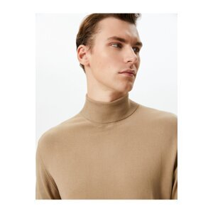 Koton Turtleneck Sweater Knitwear Basic Long Sleeve Viscose Blended