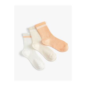 Koton 3-Piece Striped Socks Set Cotton