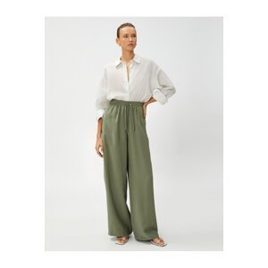 Koton Wide Leg, Comfortable Trousers. Silky-textured.