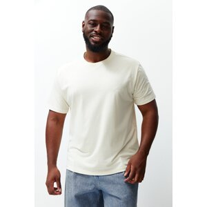 Trendyol Taş Men's Large Size Comfortable Regular/Normal Cut Basic T-Shirt